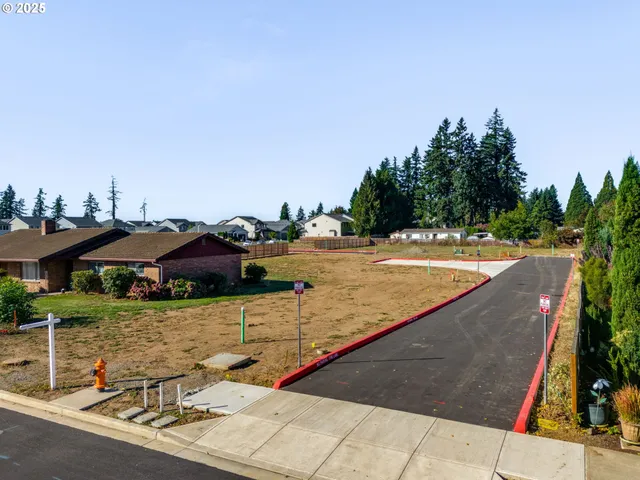 a view of a yard with an outdoor space