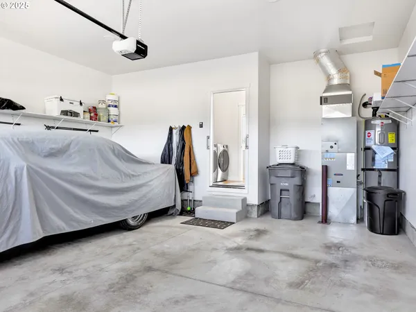 a bedroom with a bed and furniture