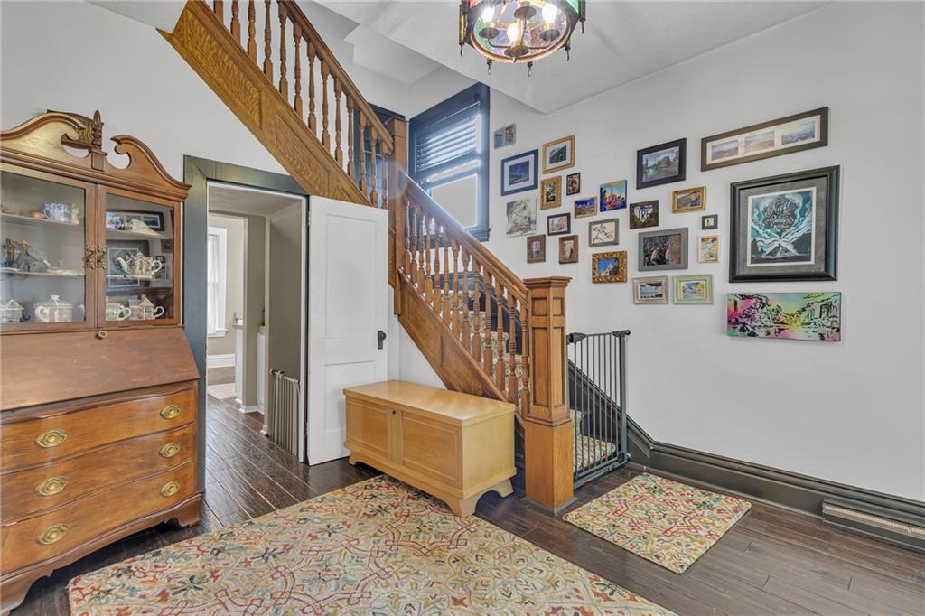 1041 4th Street Beaver, PA 15009 - Photo 5 of 39 14' x'12' entry hall with original wood staircase