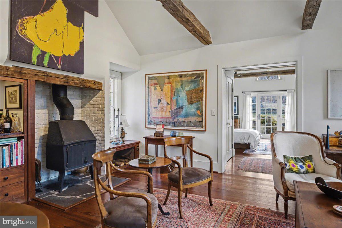 6338 Old Carversville Road Carversville, PA 18913 - Photo 15 of 56 a dining room with furniture and wooden floor