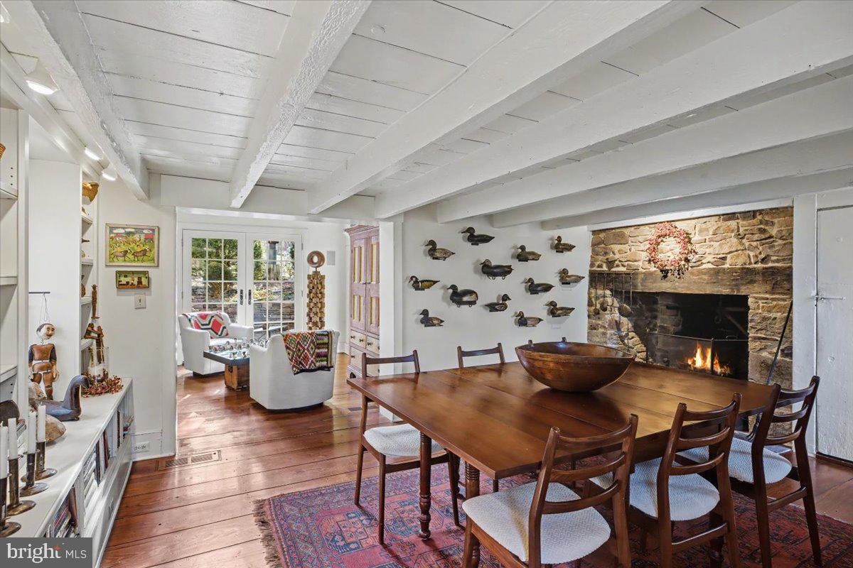 6338 Old Carversville Road Carversville, PA 18913 - Photo 34 of 56 a view of a dining room with furniture window and outside view