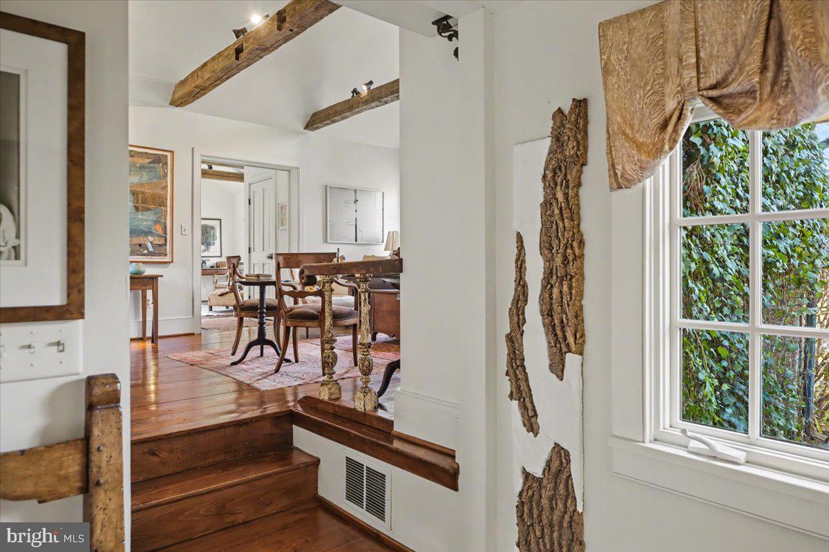 6338 Old Carversville Road Carversville, PA 18913 - Photo 6 of 56 a view of a dining room with furniture window and outside view