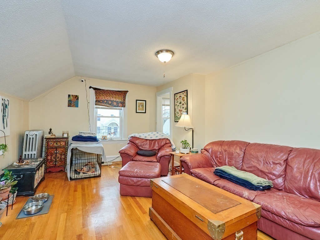34 R Clyde Street Somerville, MA 02145 - Photo 15 of 31 a living room with furniture a fireplace and a flat screen tv