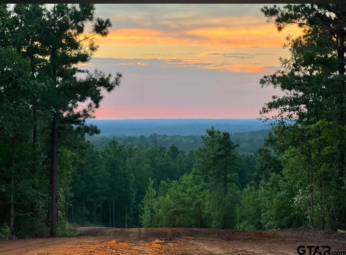 a view of an outdoor space and mountain view