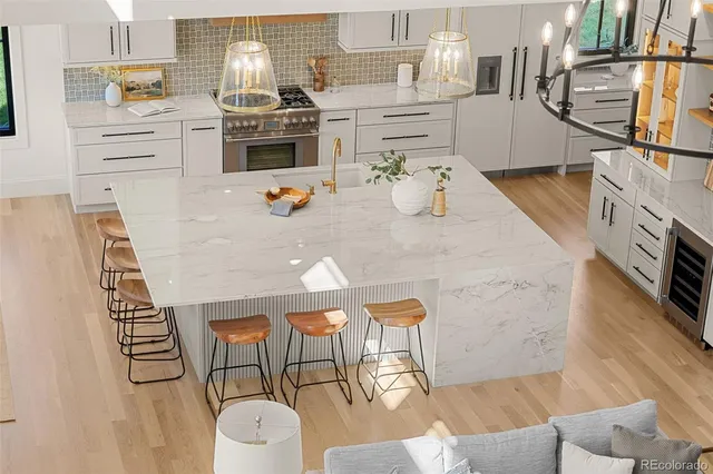 a view of a livingroom with furniture and window