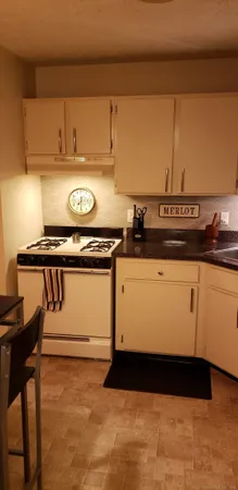 a close view of kitchen stove