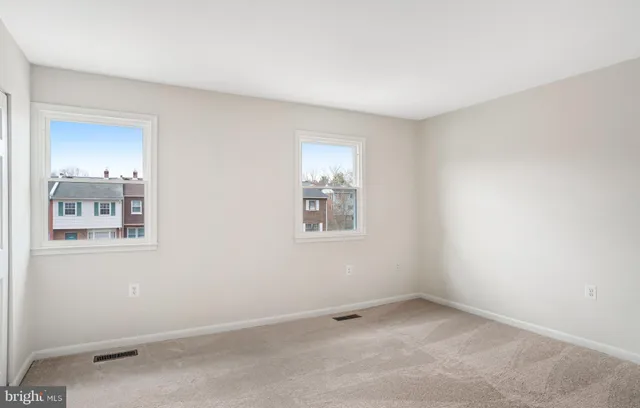 an empty room with a window