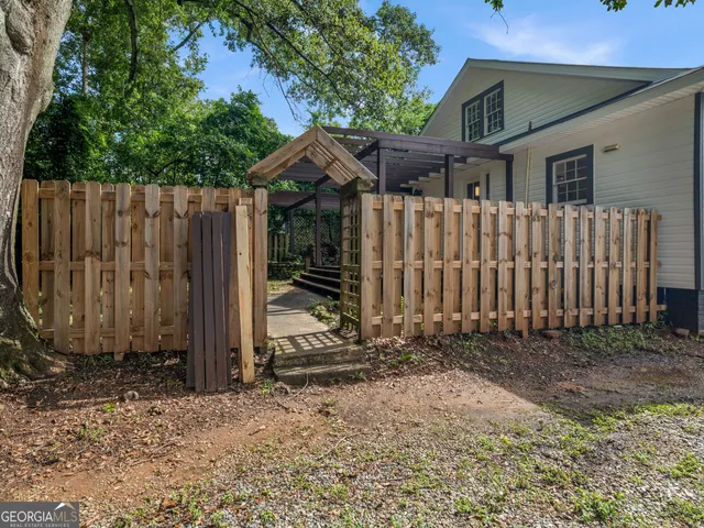 a backyard of a house