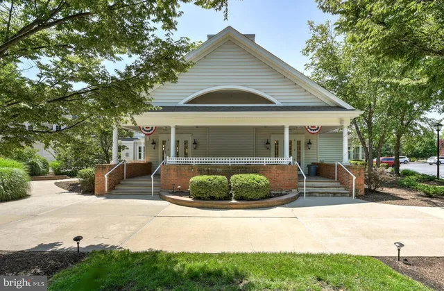 a view of swimming pool with a garden