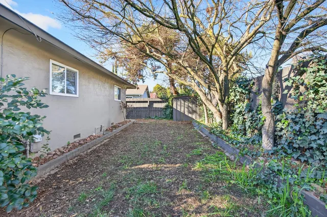 a backyard of a house