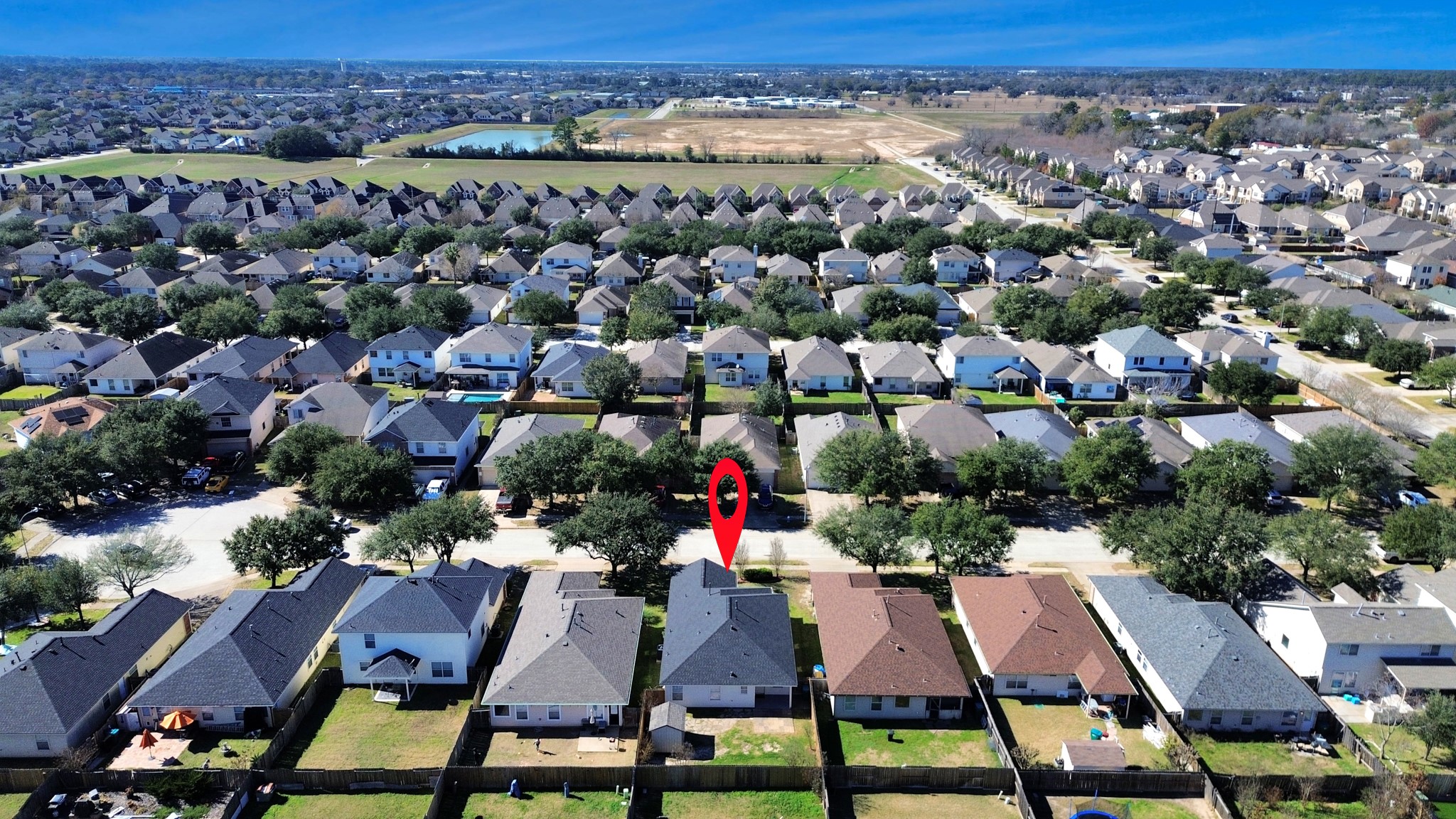 21630 Falvel Sunset Court Spring, TX 77388 - Photo 22 of 23 Aerial back view of home