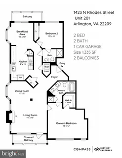 $815,000 | 1423 North Rhodes Street, Unit 201, Arlington, VA 22209
