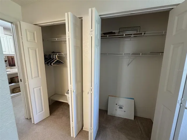 a view of a walk in closet