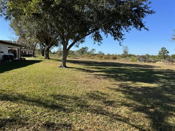 a view of a yard with an outdoor space