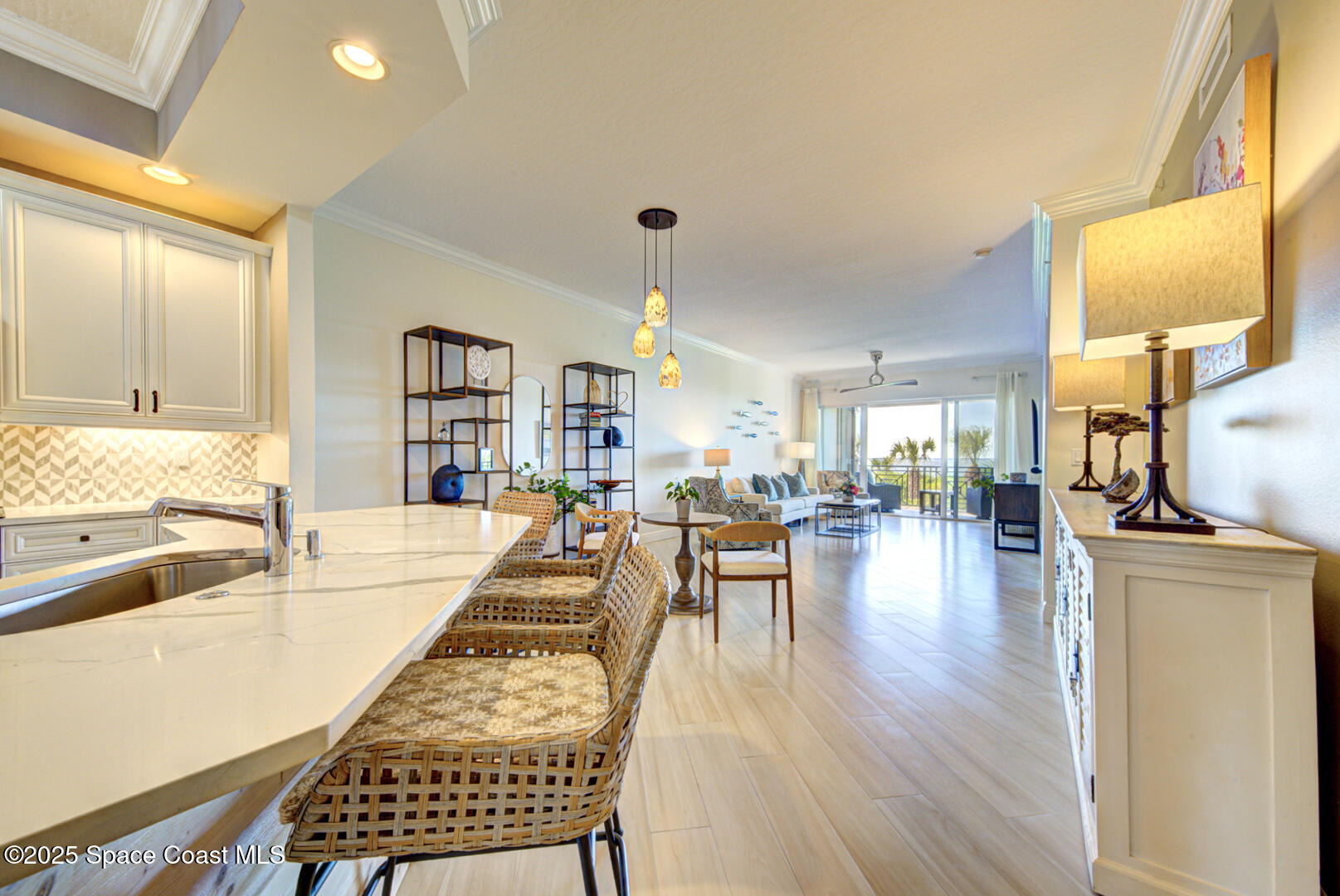2022 Julep Drive, Unit 105 Cocoa Beach, FL 32931 - Photo 12 of 67 kitchen open to living area