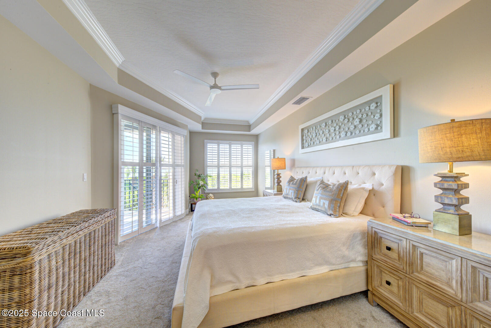 2022 Julep Drive, Unit 105 Cocoa Beach, FL 32931 - Photo 29 of 67 master bedroom with plantation shutters