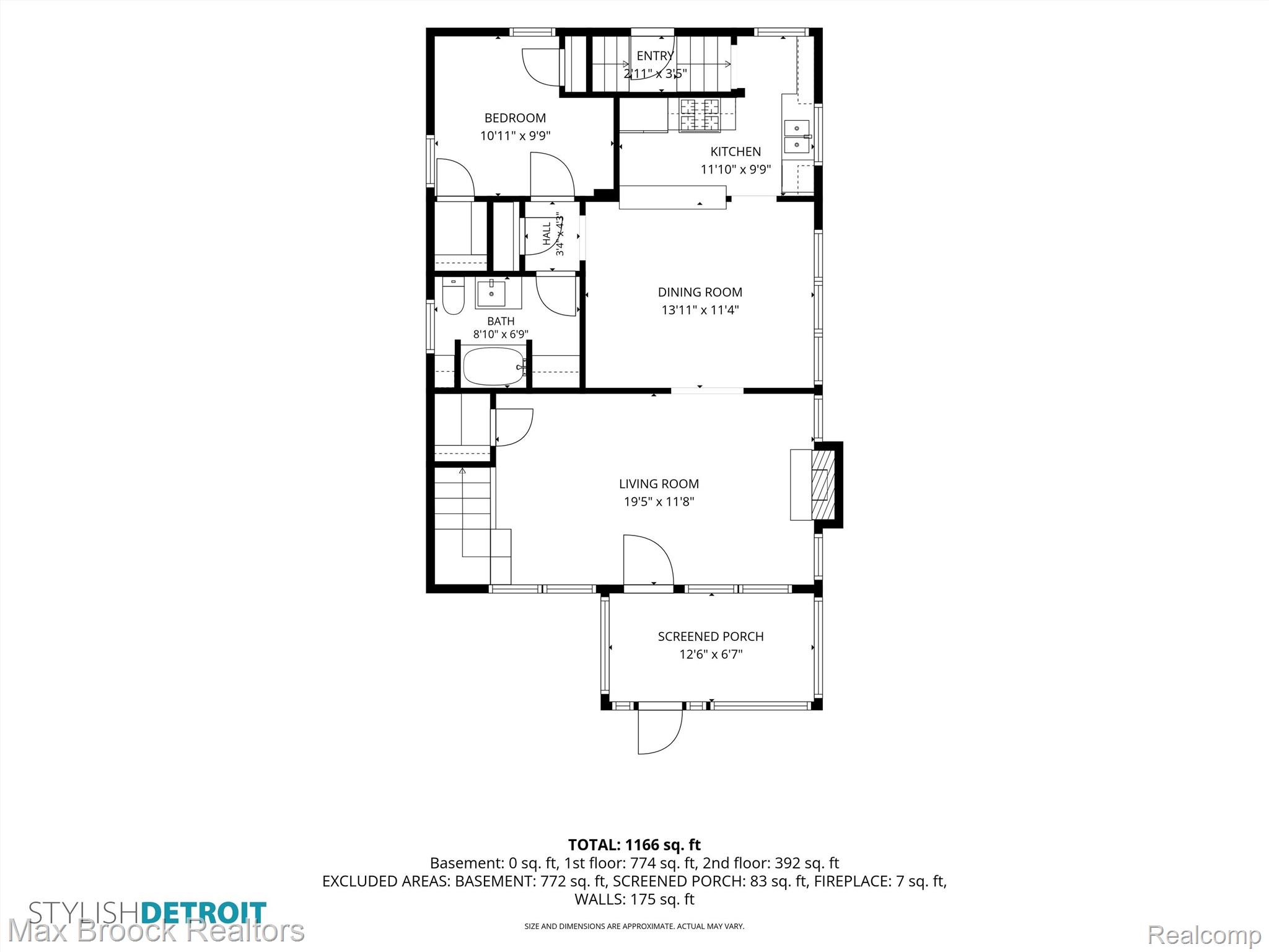 44 Kensington Boulevard Pleasant Ridge, MI 48069 - Photo 43 of 45 Main Level Floor Plan