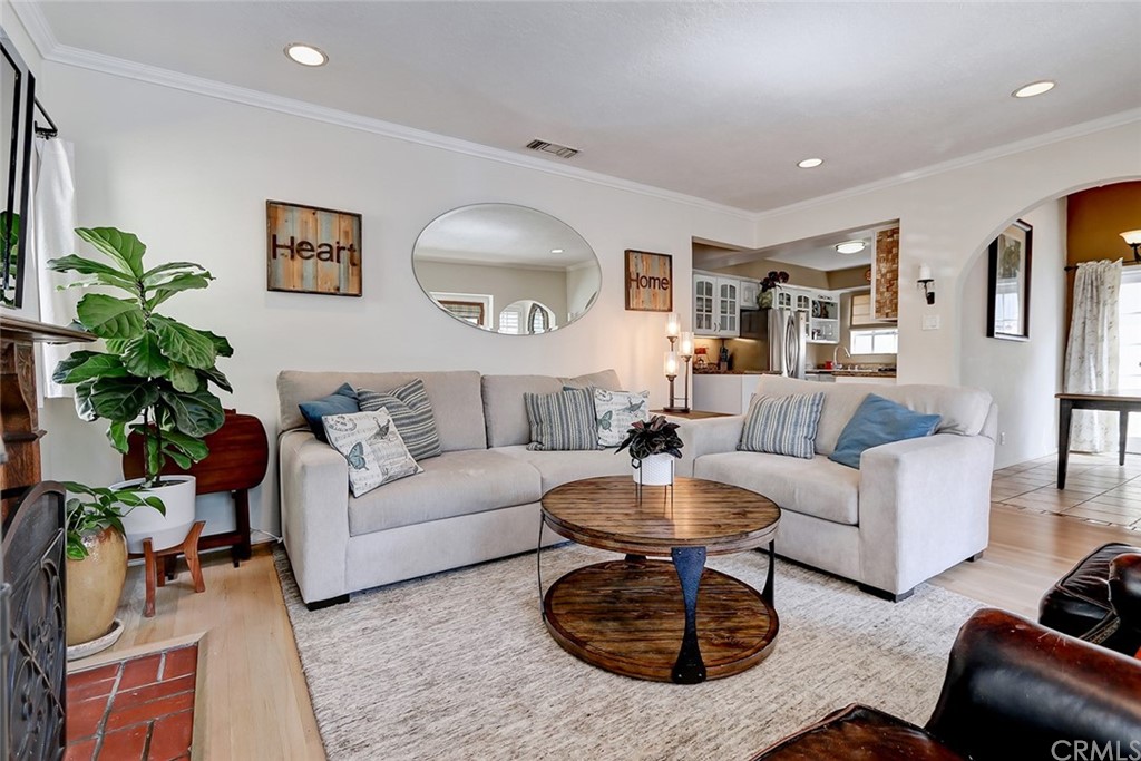Spacious living room is open to the kitchen and dining room - ideal for entertaining!