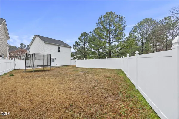 a view of backyard and house
