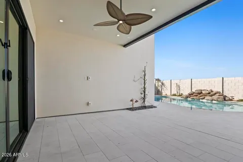 a view of balcony with city view