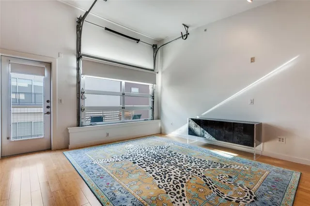 a view of a living room and dining room