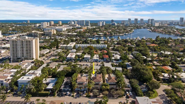 an aerial view of multiple house