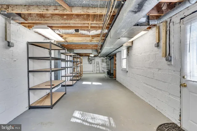 a view of storage and utility room