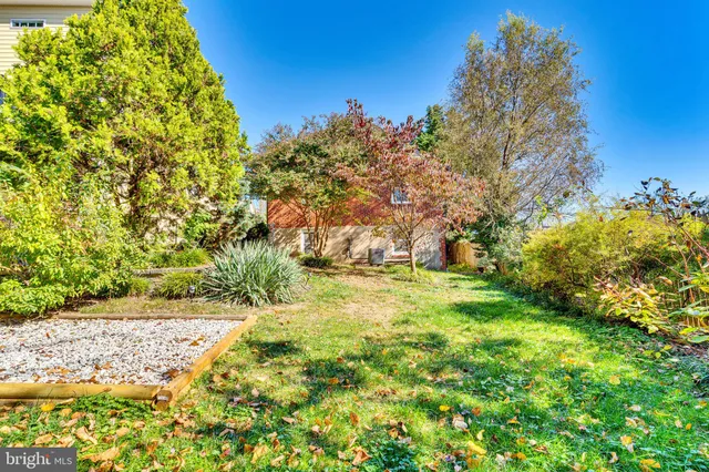 a view of yard with green space