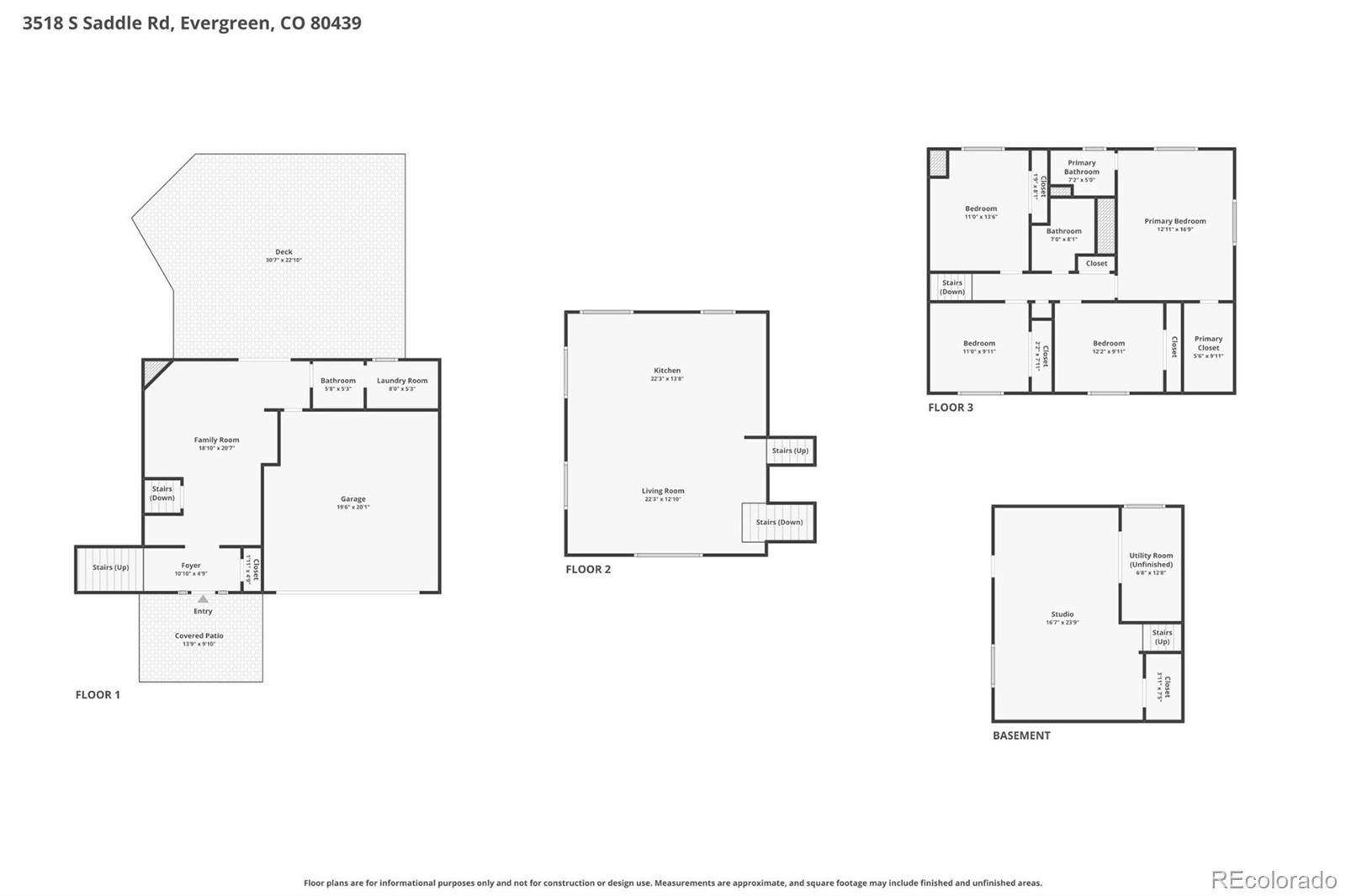 3518 South Saddle Road Evergreen, CO 80439 - Photo 27 of 27 a picture of floor plan