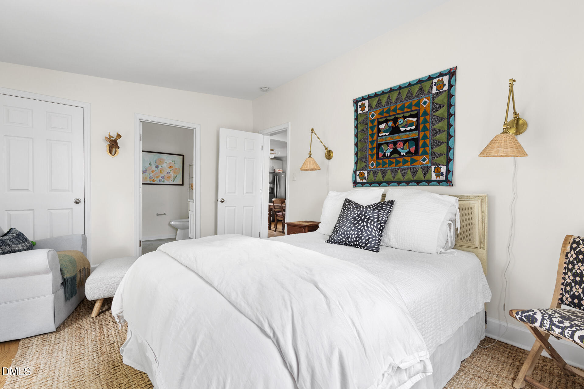 608 Canal Street Durham, NC 27701 - Photo 29 of 36 a bedroom with a bed and a couch