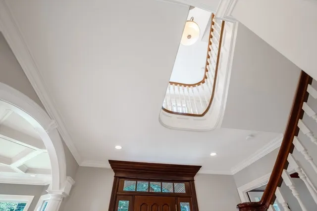 a front view of a house with a window