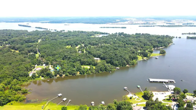a view of lake and mountain