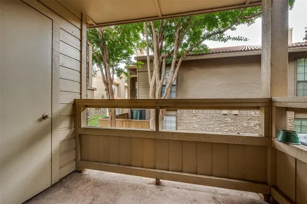 a view of a balcony