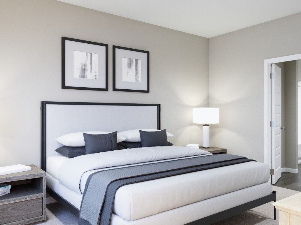 13610 Kit Run Splendora, TX 77372 - Photo 23 of 40 a bedroom with a bed and a lamp