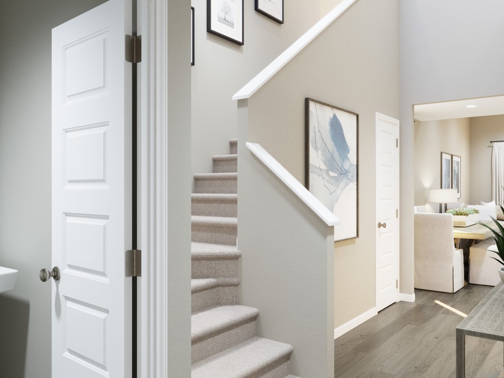 13610 Kit Run Splendora, TX 77372 - Photo 15 of 40 a view of a hallway with white walls and entryway