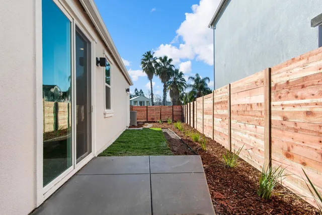 a house view with a garden space