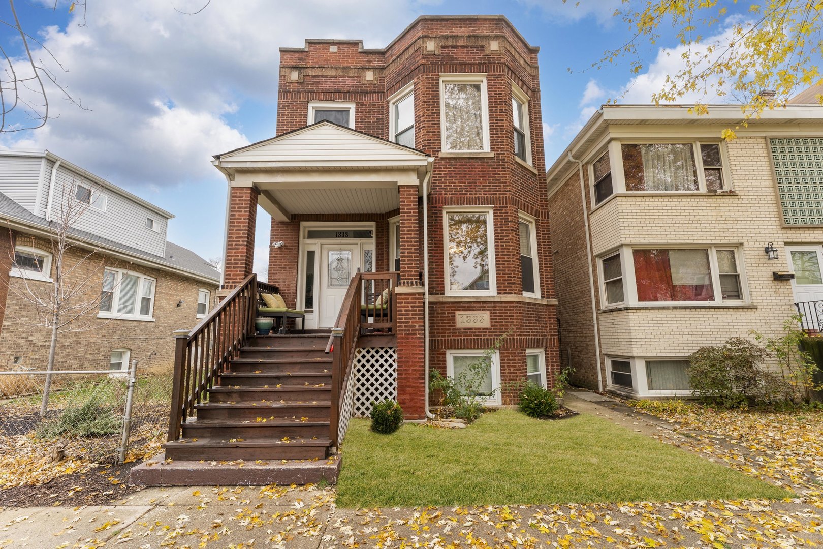a front view of a house