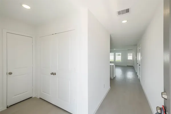 a view of hallway with window