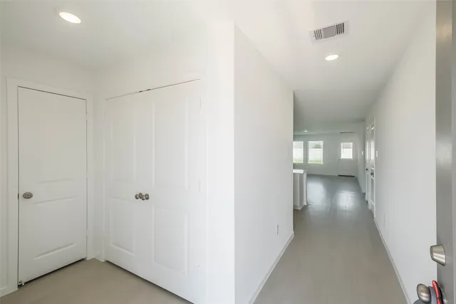 a view of hallway with window