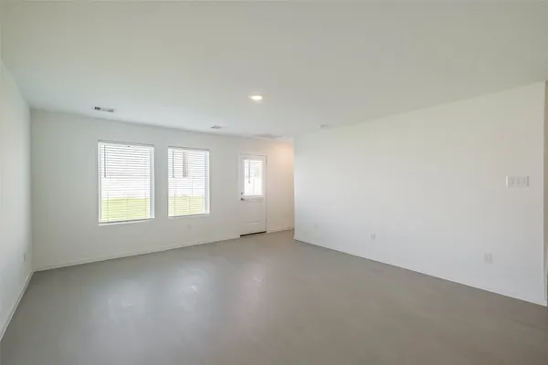 an empty room with a window