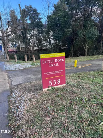 a view of outdoor space with sign board