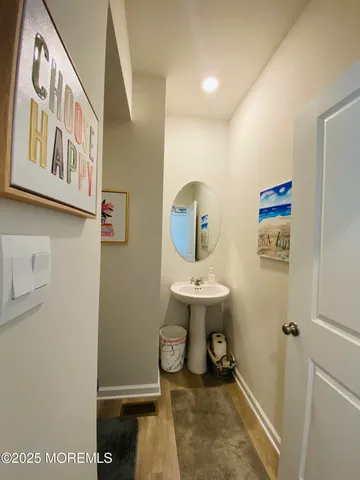 a view of a hallway with elevator