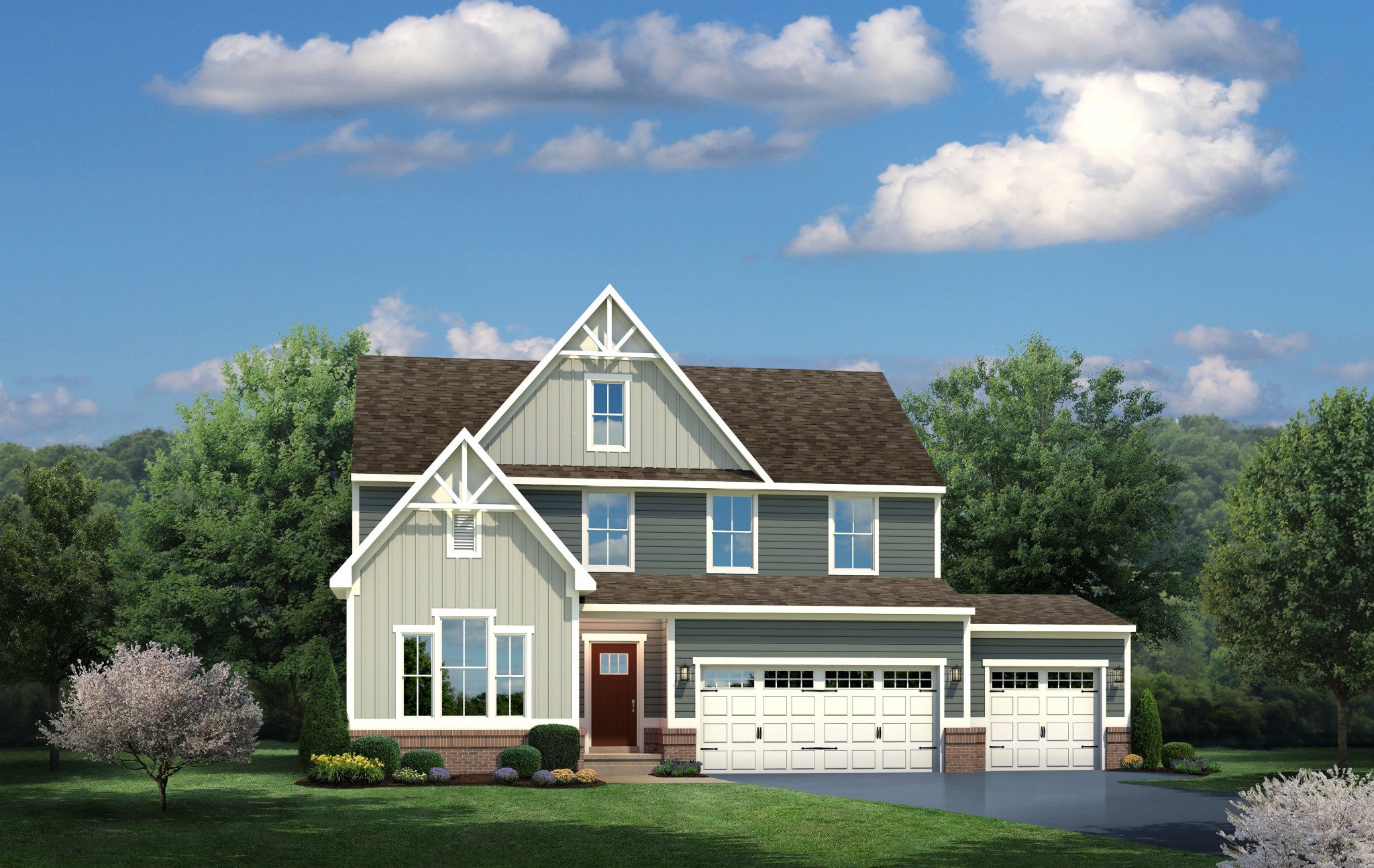 3404 Firerock Drive Murfreesboro, TN 37128 - Photo 1 of 1 a front view of a house with a garden and trees