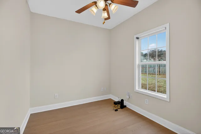 an empty room with a window