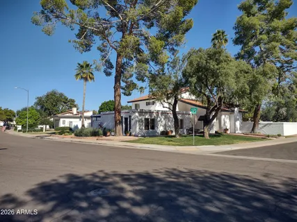front view of a house with a street