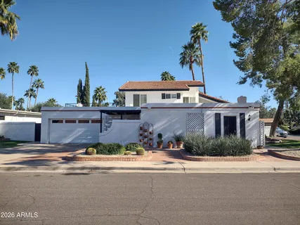 a view of road with large trees