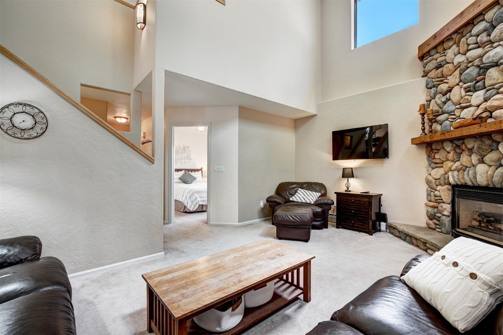 253 Blue Ridge Road Breckenridge, CO 80424 - Photo 11 of 33 Living room with a fireplace