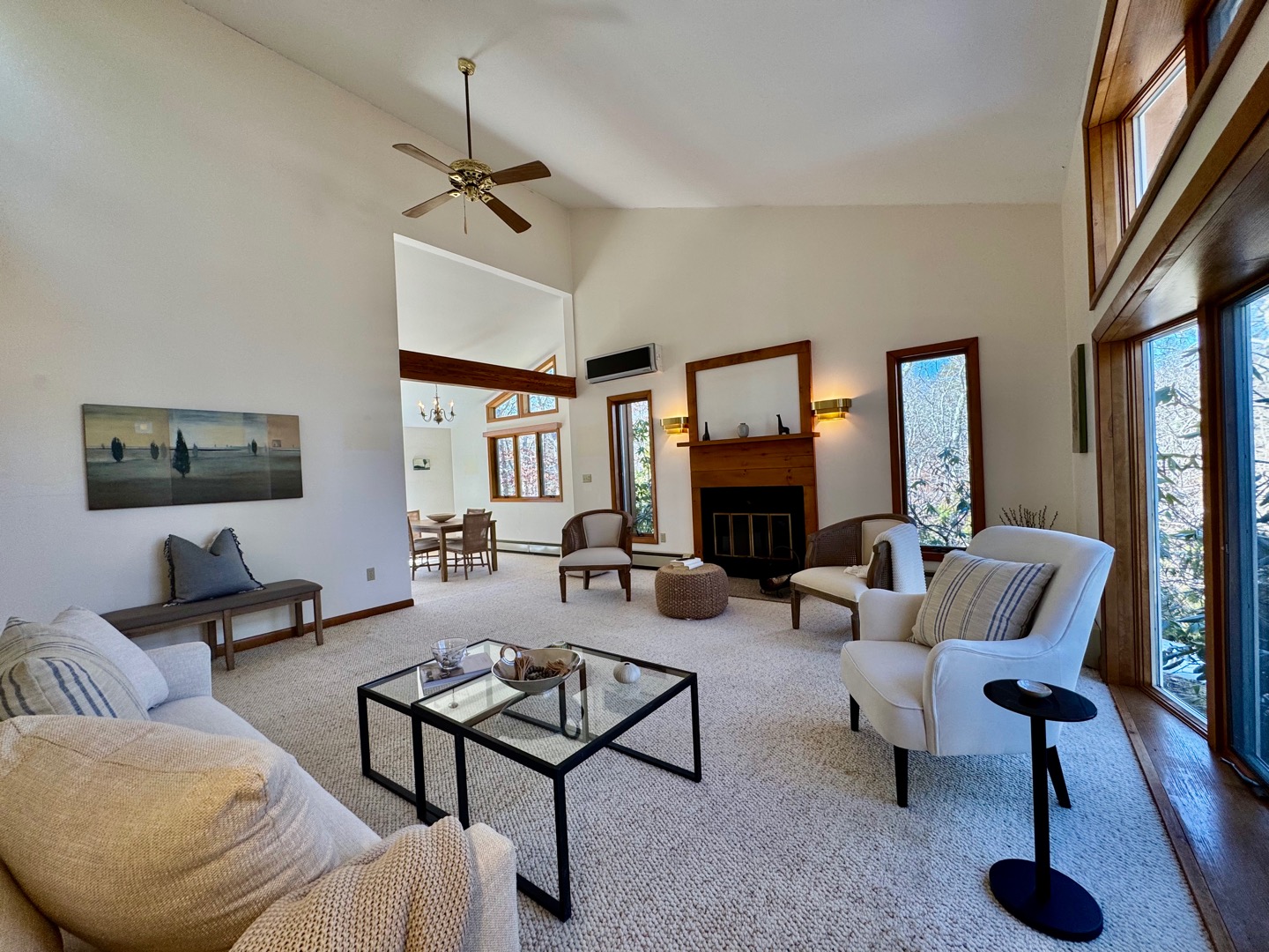 103 Meadow View Road Oak Bluffs, MA 02557 - Photo 2 of 26 a living room with furniture and a fireplace