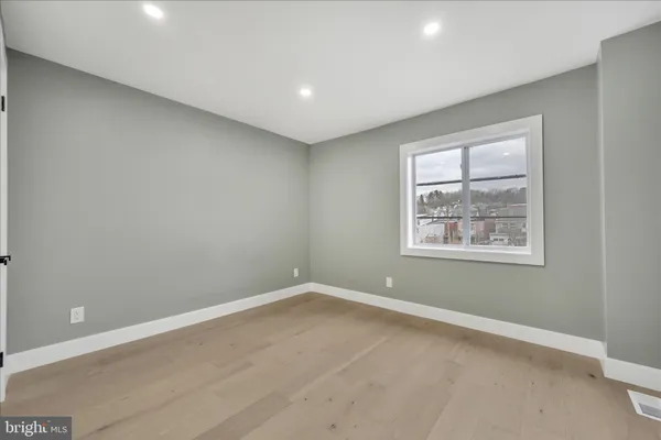 an empty room with a window