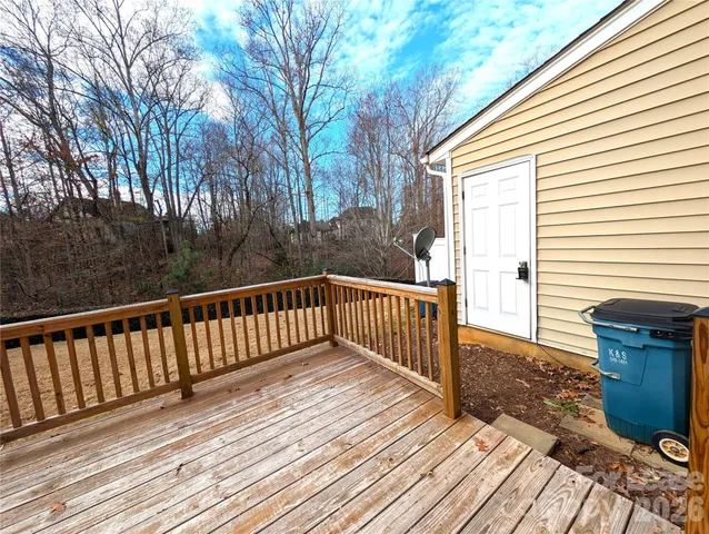 a view of wooden deck